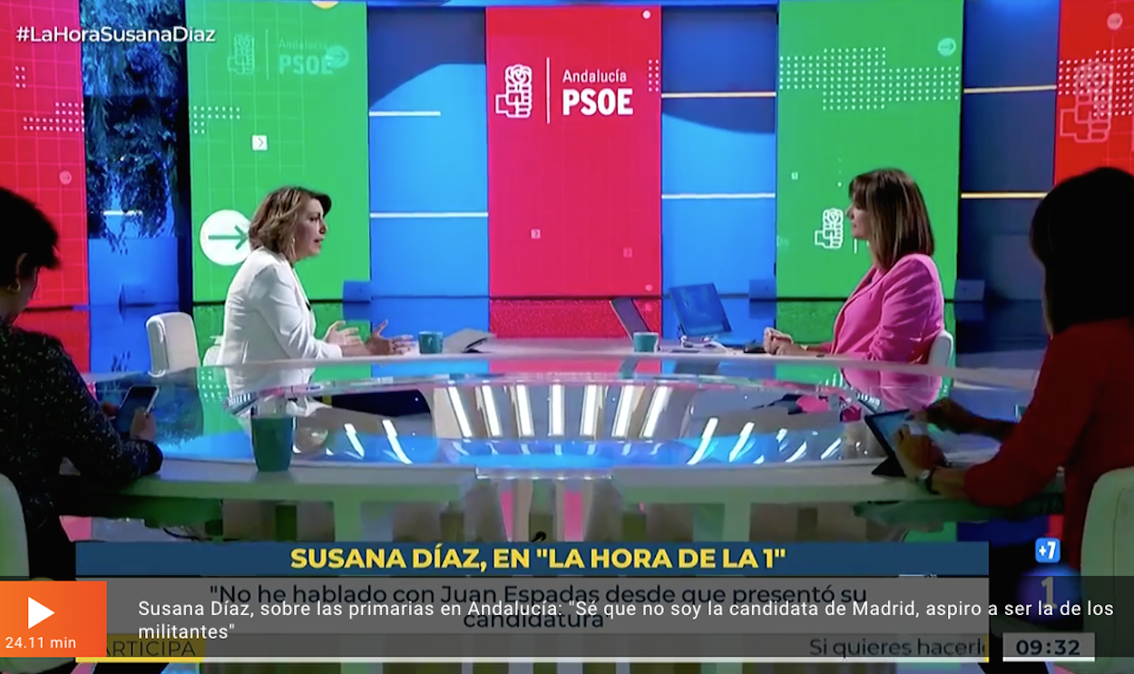 Susana Díaz, hoy en TVE.