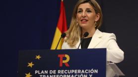Yolanda Díaz presenta las propuestas en el mercado de trabajo del Plan de Recuperación. Europa Press