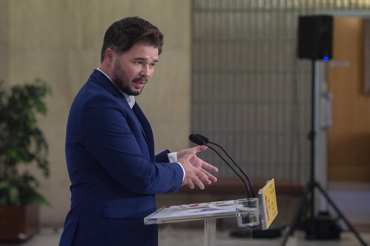 El portavoz de ERC en el Congreso, Gabriel Rufián. EP