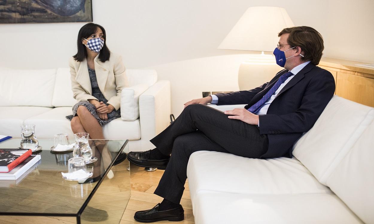 El alcalde de Madrid, José Luis Martínez Almeida se reúne con la delegada del Gobierno en la capital, Mercedes González. Europa Press