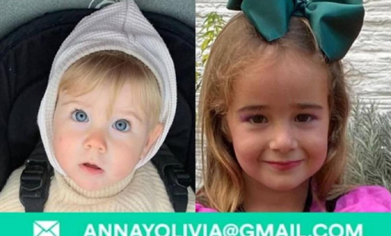 Anna y Olivia en una imagen difundida por la familia en Instagram, tras su desaparición