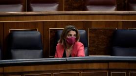 La ministra de Transición Ecológica, Teresa Ribera, en el Congreso de los Diputados. EP