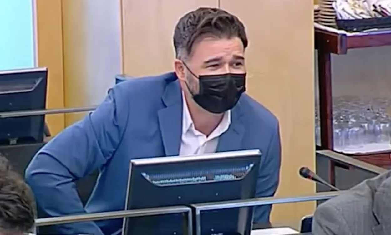 El diputado y portavoz de Esquerra Republicana, Gabriel Rufián, durante la comisión de investigación de la Operación Kitchen