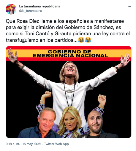 Tuit sobre Rosa Díez