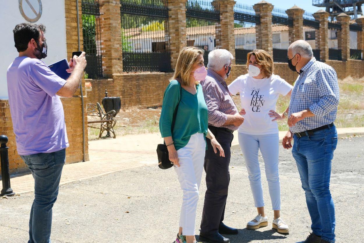 Susana Díaz, en Nerva.