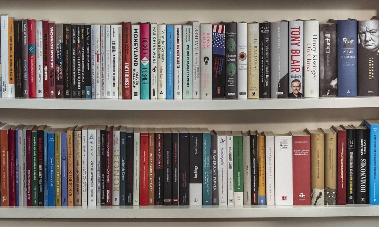 Los libros en el despacho de Pablo Casado. Daniel González - El Confidencial