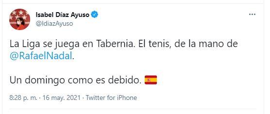 Tuit de Ayuso Tuit de Ayuso
