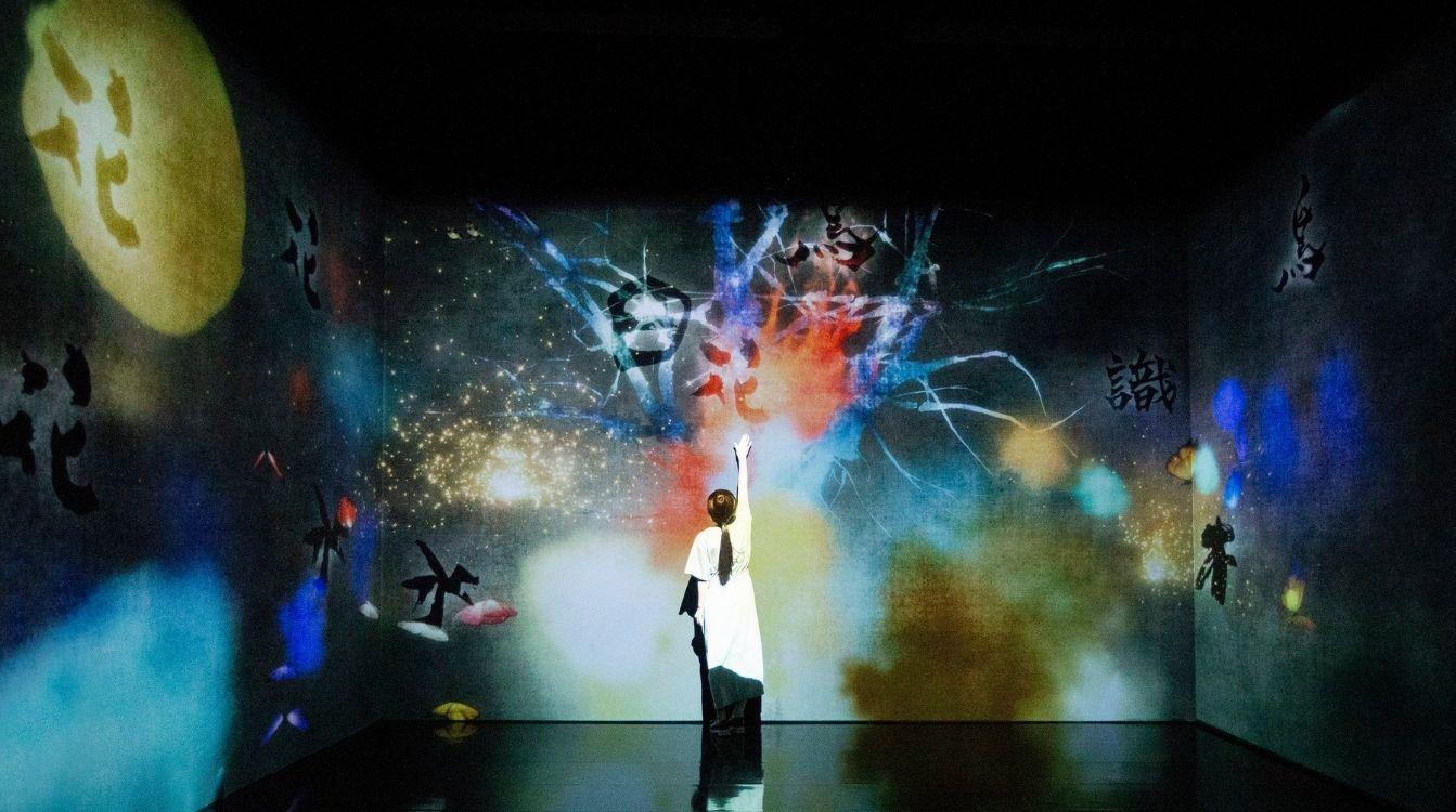 Born From the Darkness a Loving, and Beautiful World, teamLab , 2021, CaixaForum Barcelona © teamLab, courtesy Pace Gallery