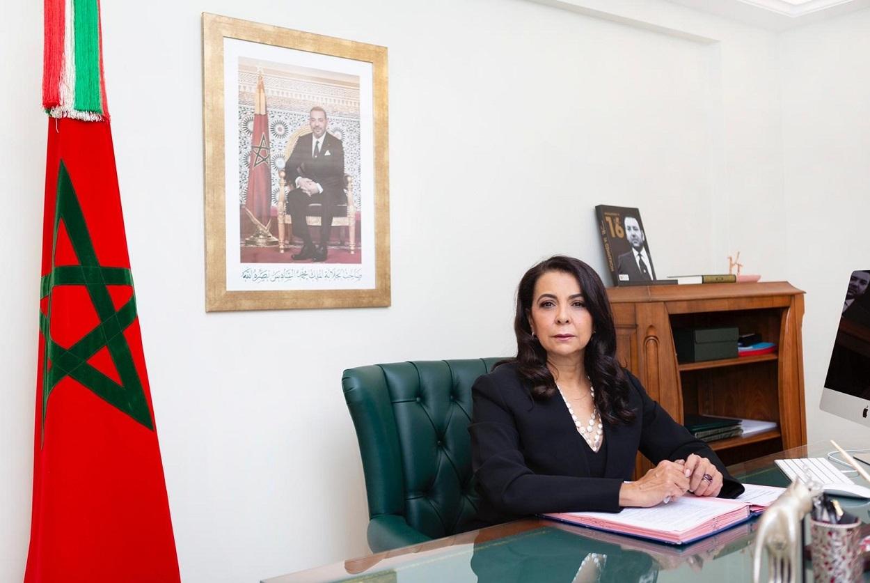 La embajadora de Marruecos en España, Karima Benyaich. Fuente: Embajada de Marruecos.