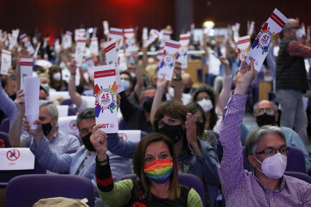 Momento de la votación en el 43 Congreso Confederal de UGT. Fuente UGT