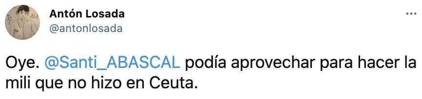 Tuit Antón Losada a Abascal Tuit Antón Losada a Abascal