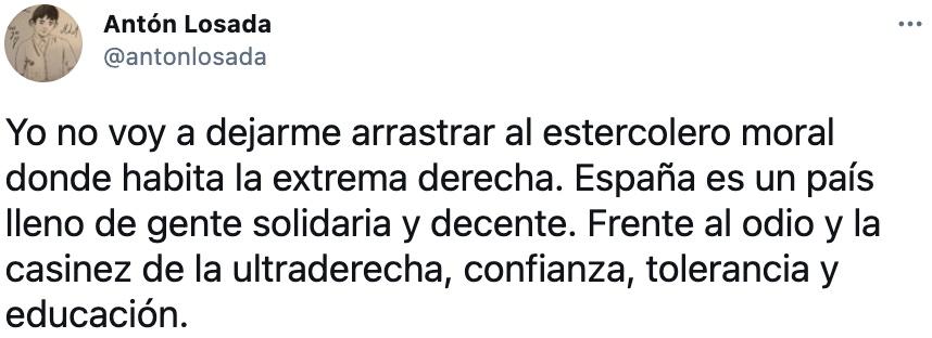Tuit Antón Losada sobre Ceuta Tuit Antón Losada sobre Ceuta
