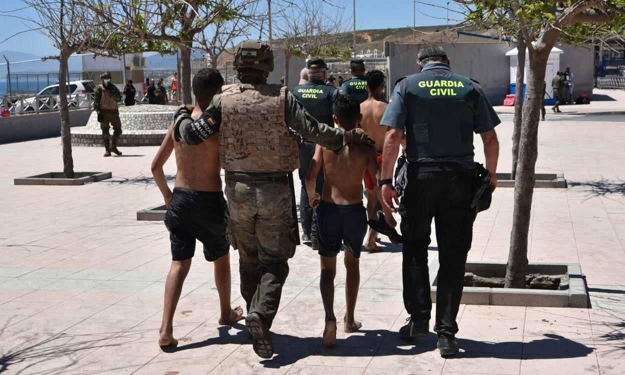 Llegada a Ceuta de migrantes procedentes de Marruecos