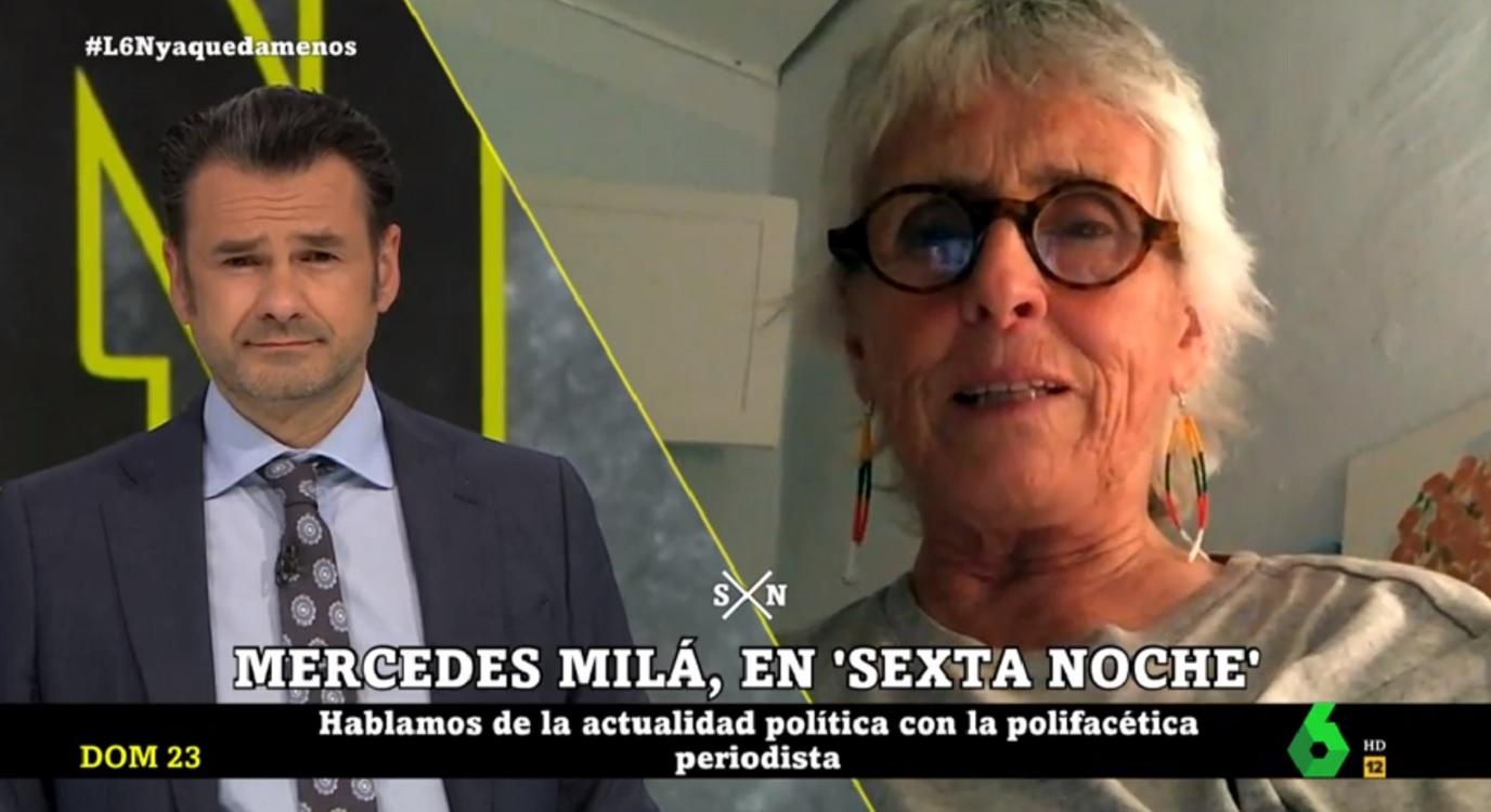 Iñaki López y Mercedes Milá en 'laSexta Noche'. Fuente: Atresmedia.