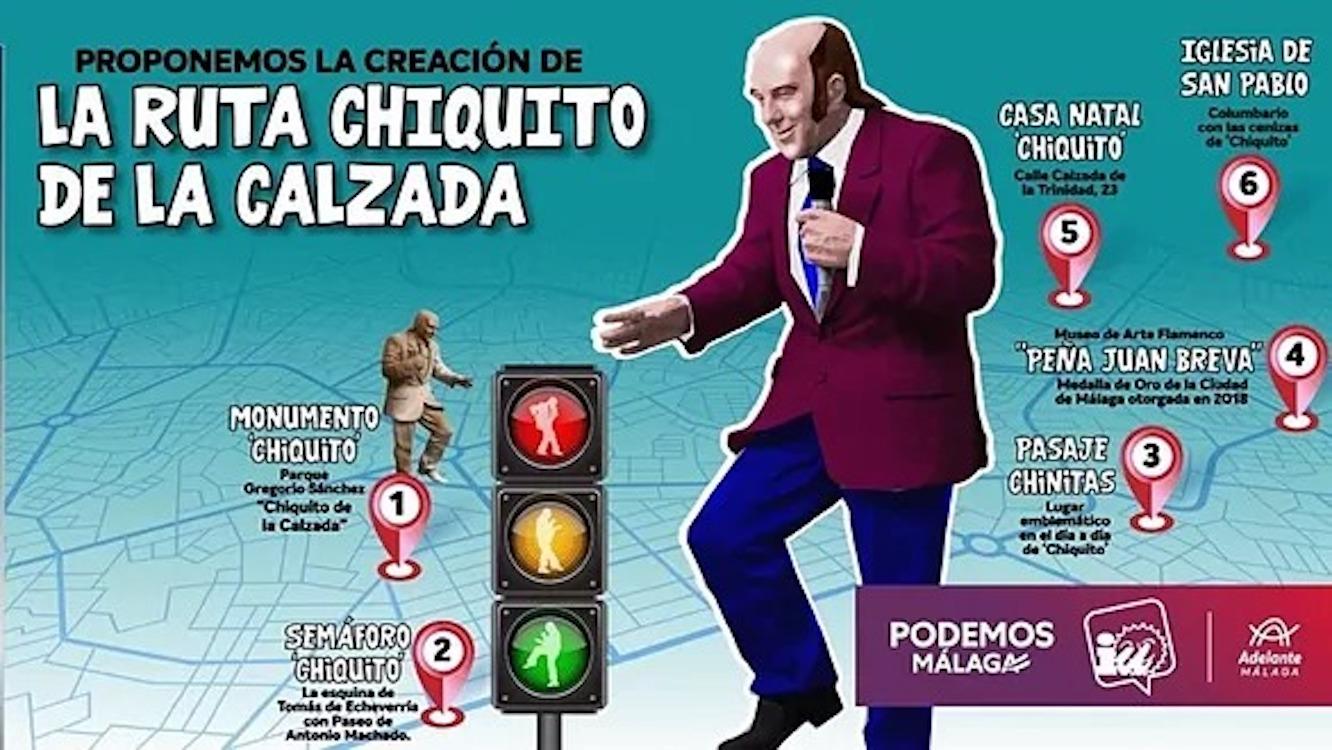 Adelante Málaga propone crear la 'Ruta oficial de Chiquito de la Calzada' 