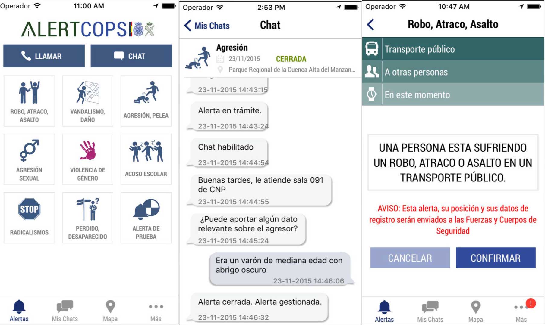 La App AlertCops está disponible en cinco idiomas y permite recoger incidencias en tiempo real