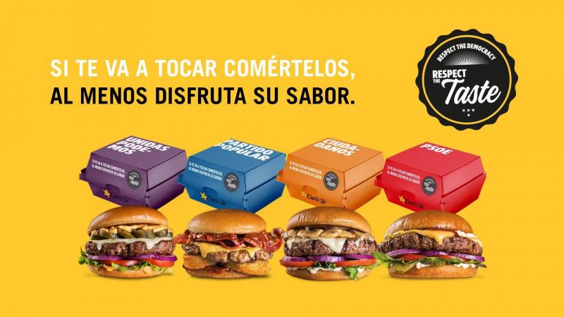 Carls Jr campaña en elecciones generales