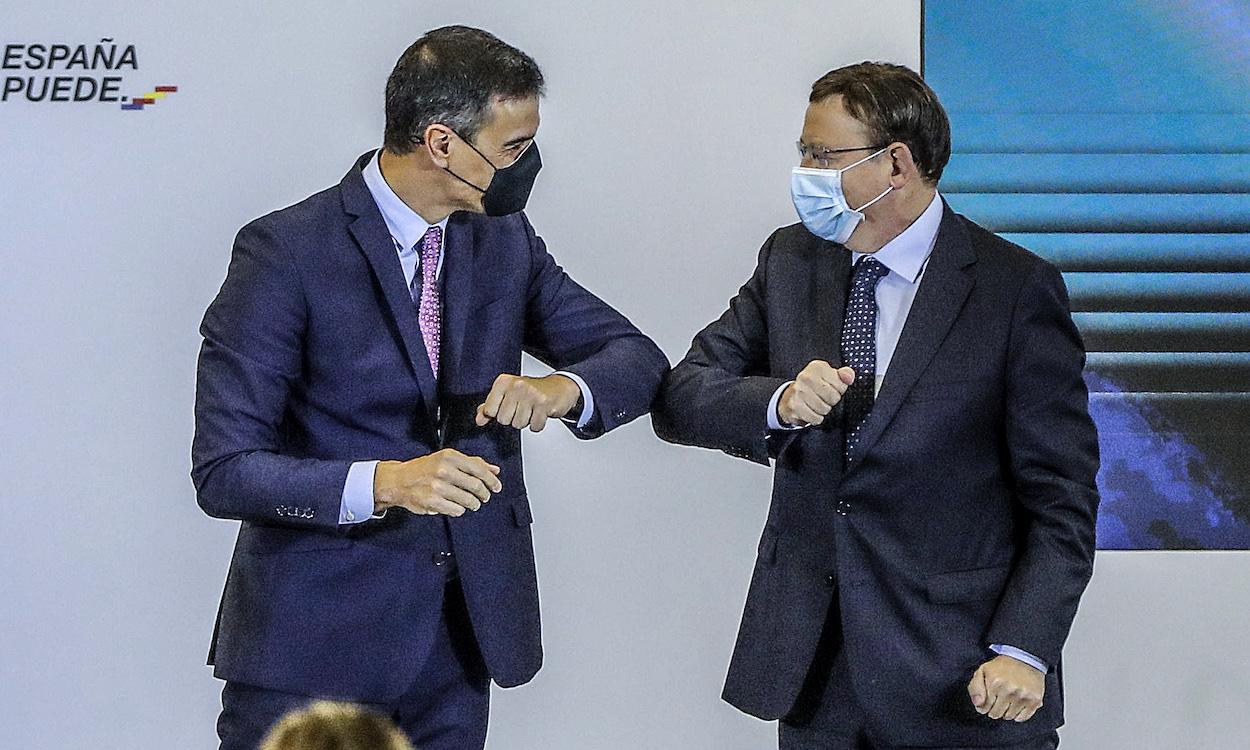 Pedro Sánchez junto a Ximo Puig en una imagen de archivo