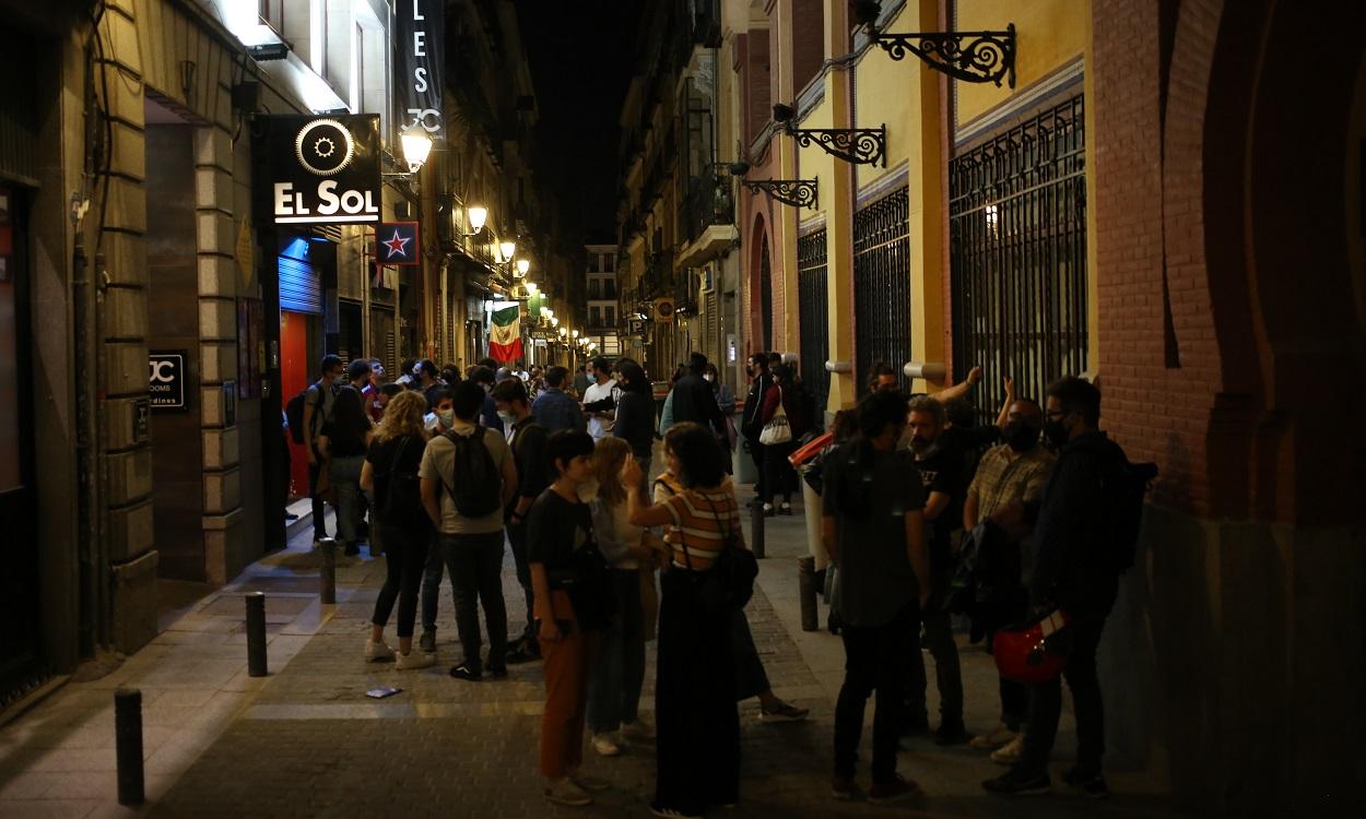 Congregación de personas en el centro de Madrid. EP