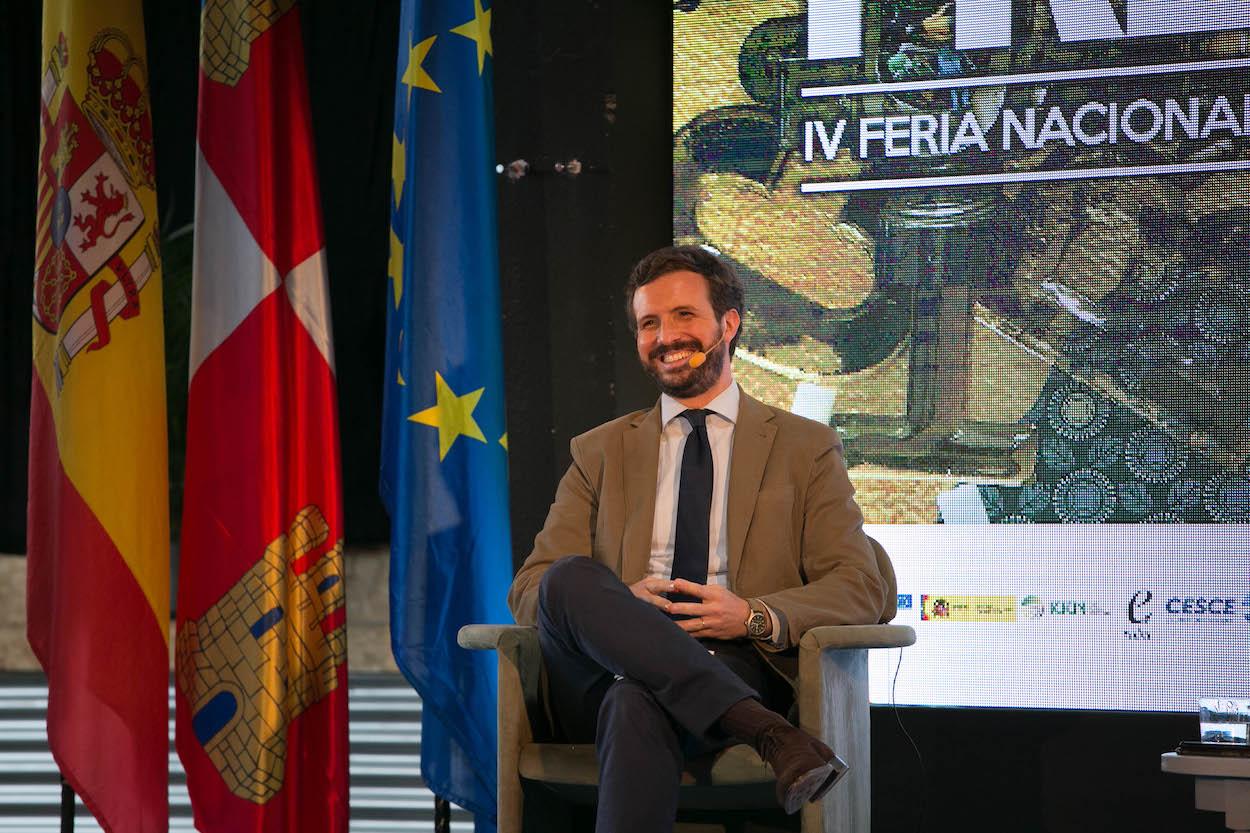 El líder del PP, Pablo Casado, participa en un coloquio en la IV Feria Nacional para la Repoblación de la España Rural Presura*20