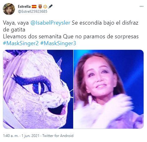 Isabel Preysler sorprende a la audiencia tras ser desenmascarada en Mask Singer