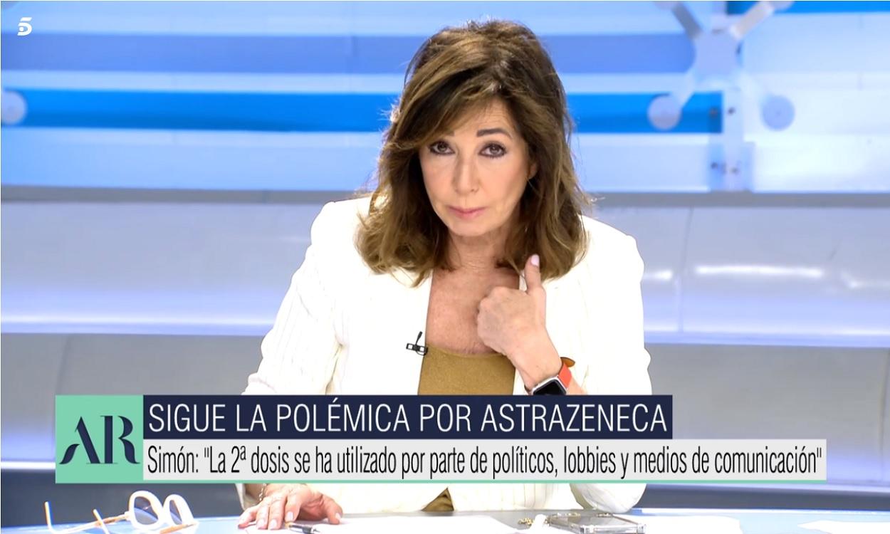 Ana Rosa Quintana en su programa. Mediaset