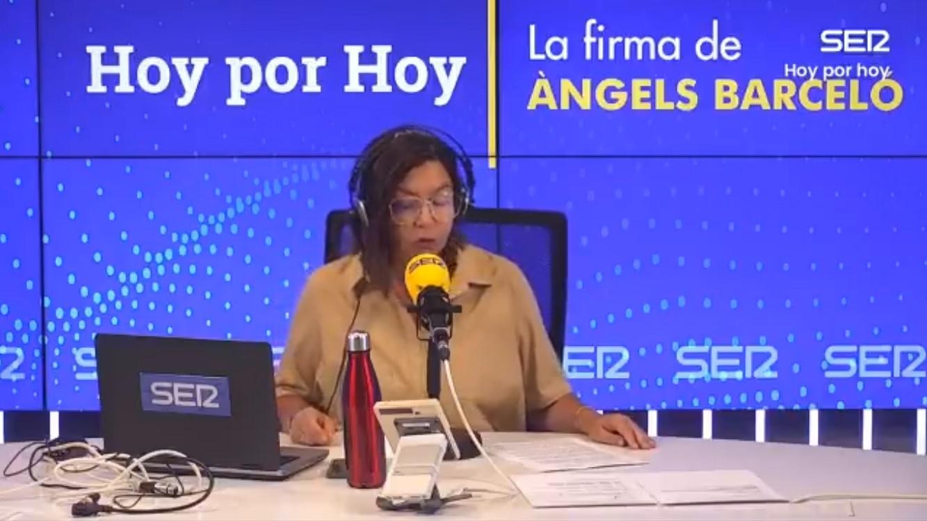 Àngels Barceló durante el programa de 'Hoy por hoy' de este martes. Fuente: Cadena Ser.