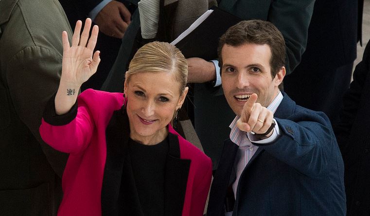 Cristina Cifuentes junto a Pablo Casado