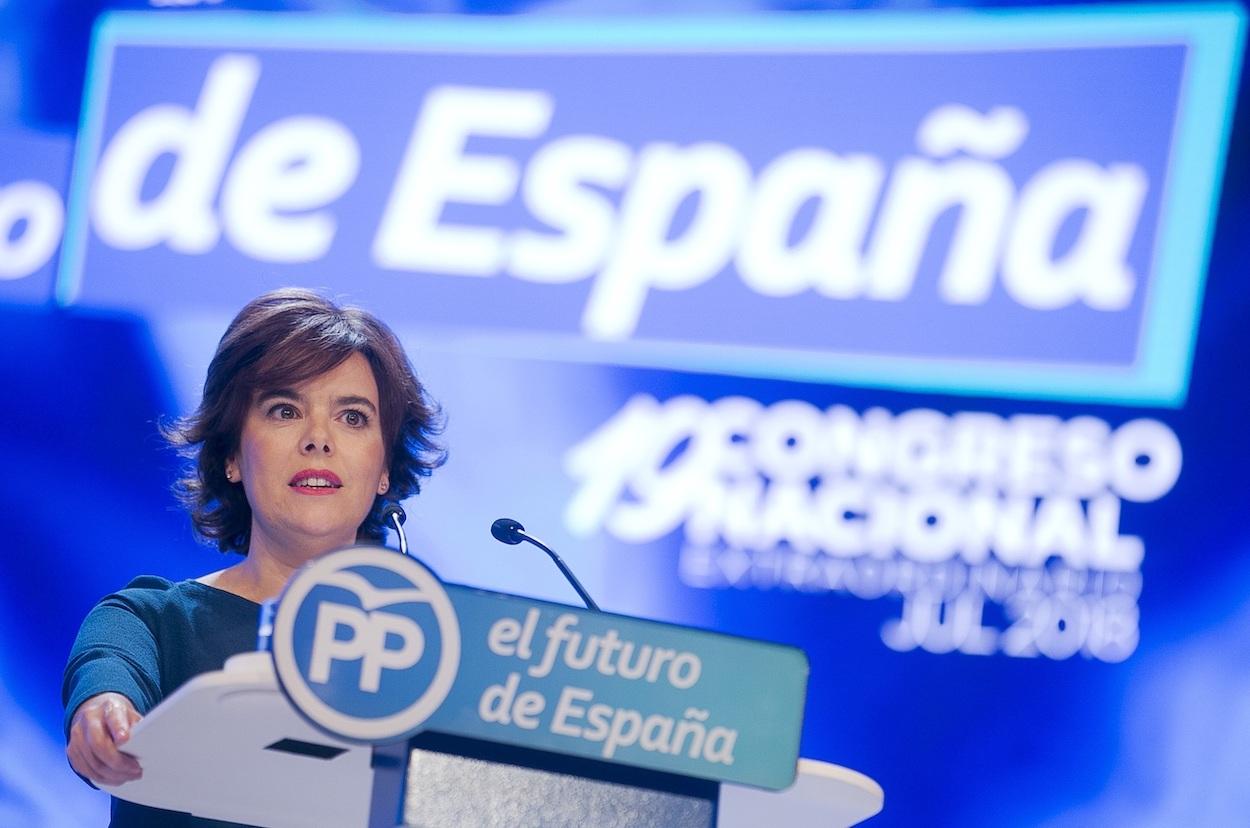 Imagen de Soraya Sáenz de Santamaría en el Congreso del PP