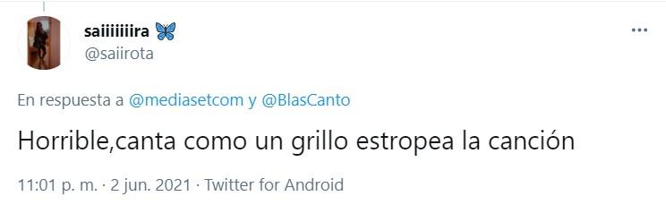 Opiniones sobre la versión de Blas Cantó Opiniones sobre la versión de Blas Cantó