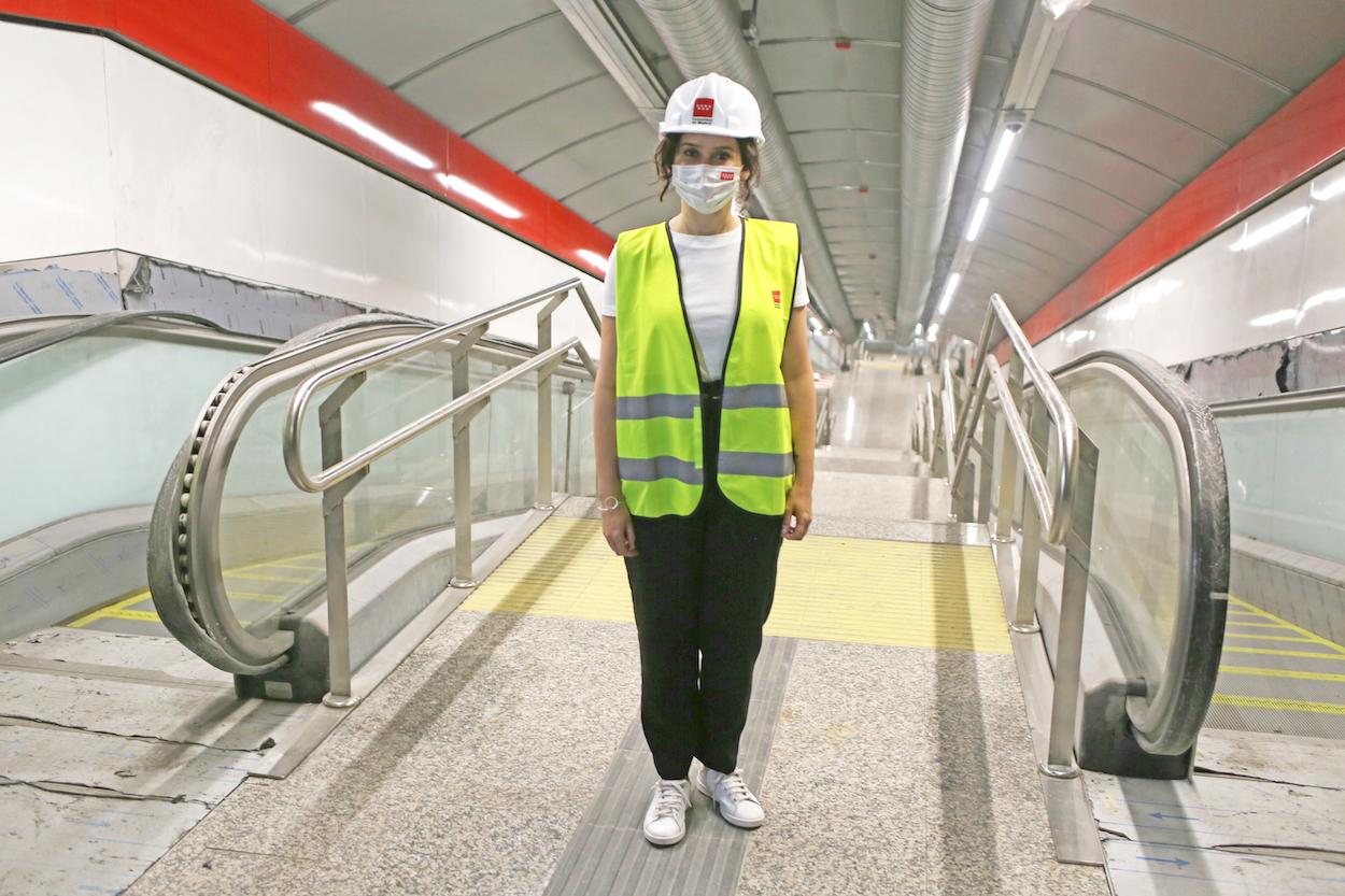 Ayuso anuncia la reapertura de la estación de Metro de Gran Vía. Europa Press