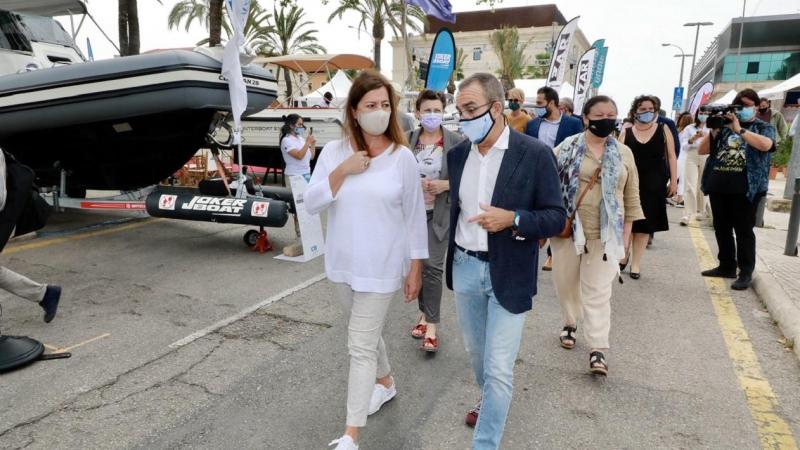 La presidenta de Baleares, Francina Armengol, y el vicepresidente, Juan Pedro Yllanes, en la Palma International Boat Show. EP La presidenta de Baleares, Francina Armengol, y el vicepresidente, Juan Pedro Yllanes, en la Palma International Boat Show. EP