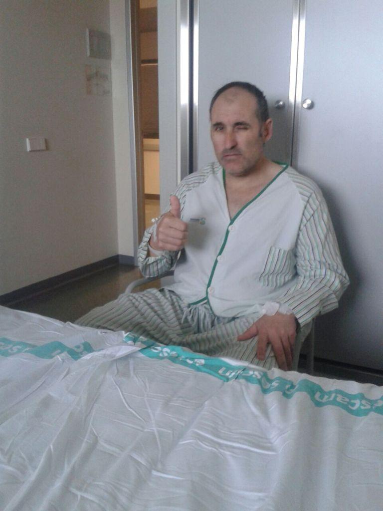 Padre de Edu Sánchez Rey en el hospital