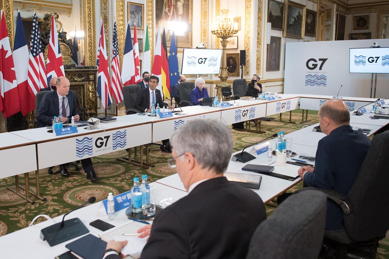 Los ministros de Finanzas del G7. Fuente: Europa Press.