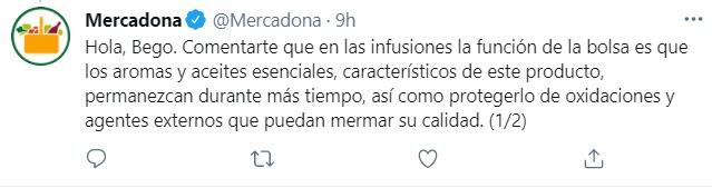 Respuesta de Mercadona a las críticas por el uso de plásticos