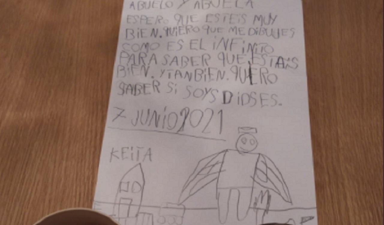 Carta de un niño a sus abuelos fallecidos difundida en Twitter