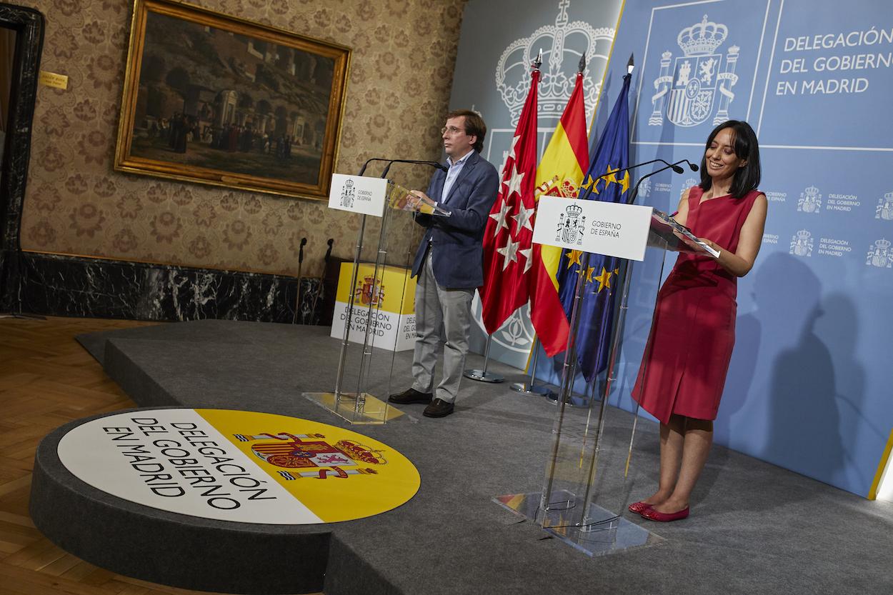 Almeida y González vuelven a vivir un momento cómico. Europa Press