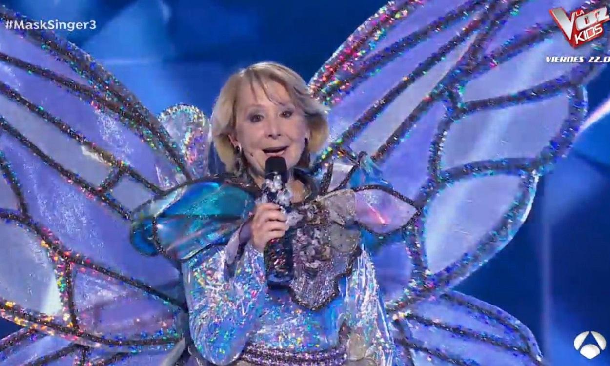 Esperanza Aguirre tras ser desenmascarada en 'Mask Singer 2'. Atresmedia