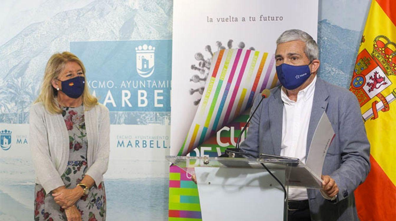 Esta decimotercera edición de Cursos en Marbella, que tiene por lema “la vuelta a tu futuro”, se llevará a cabo en formato presencial, con aforos reducidos para cumplir con todas las normas de seguridad, y virtual