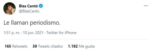 Blas cantó responde a ana rosa por twitter