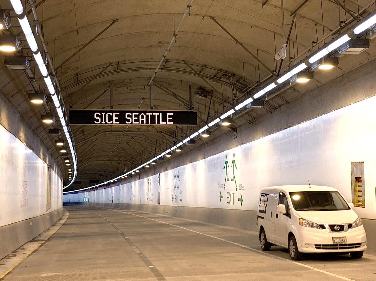Proyecto de SICE en el túnel de Seattle