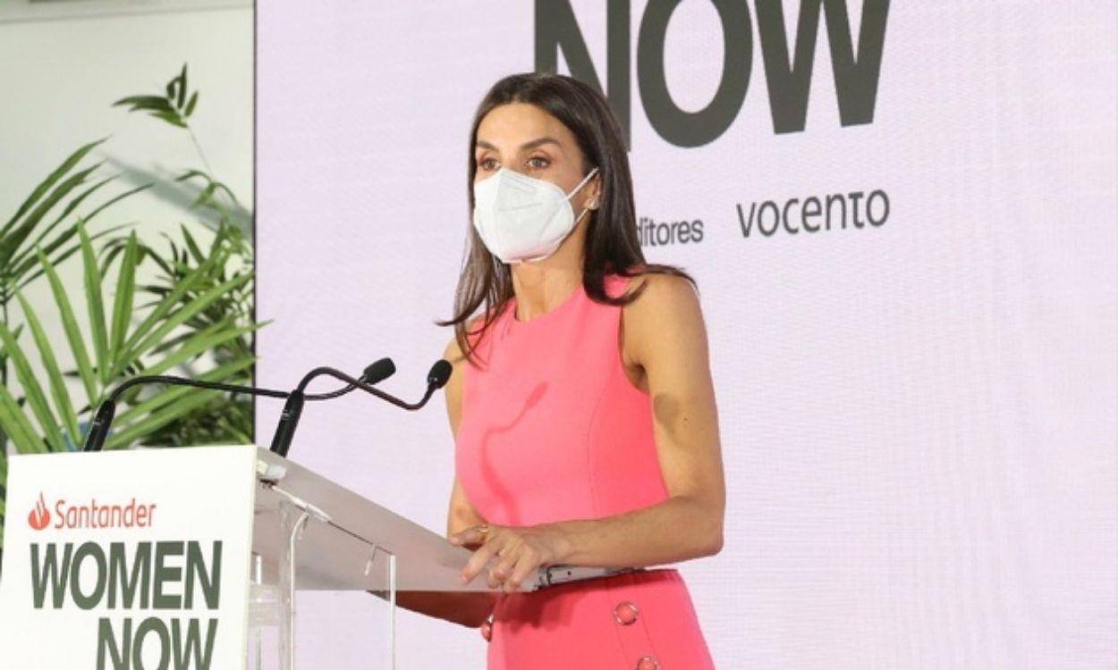 La Reina Letizia durante el acto de clausura del Santander Women Now 2021. Casa Real.