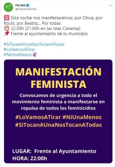 concentraciones contra violencia machista