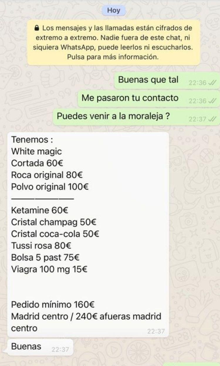 Captura de conversación con 'Telecoca' Captura de conversación con 'Telecoca'