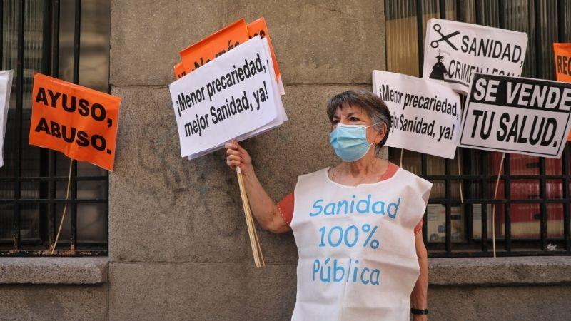 Concentración contra el cierre de Centros de Salud y Servicios de Urgencias de Madrid. Europa Press.