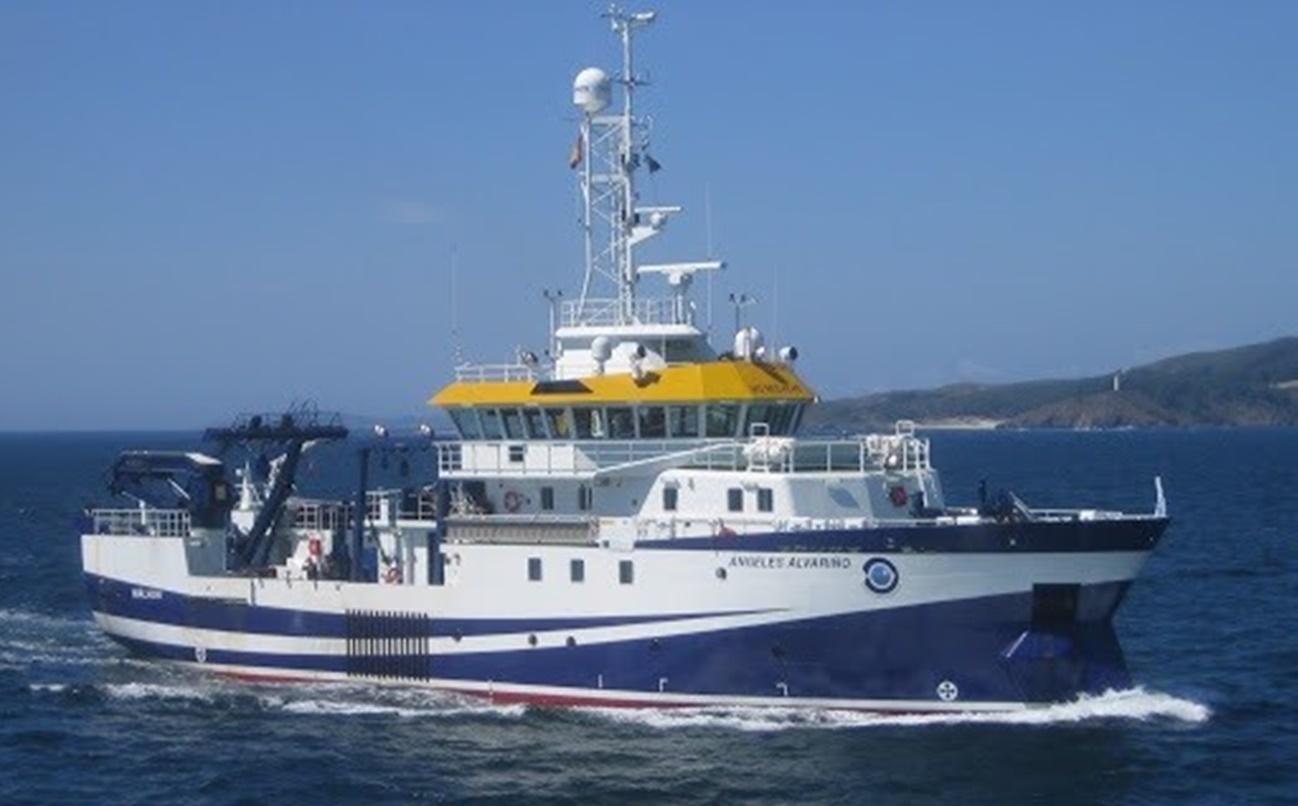 El buque oceanográfico Ángeles Alvariño atraca en puerto para reparar una avería y repostar