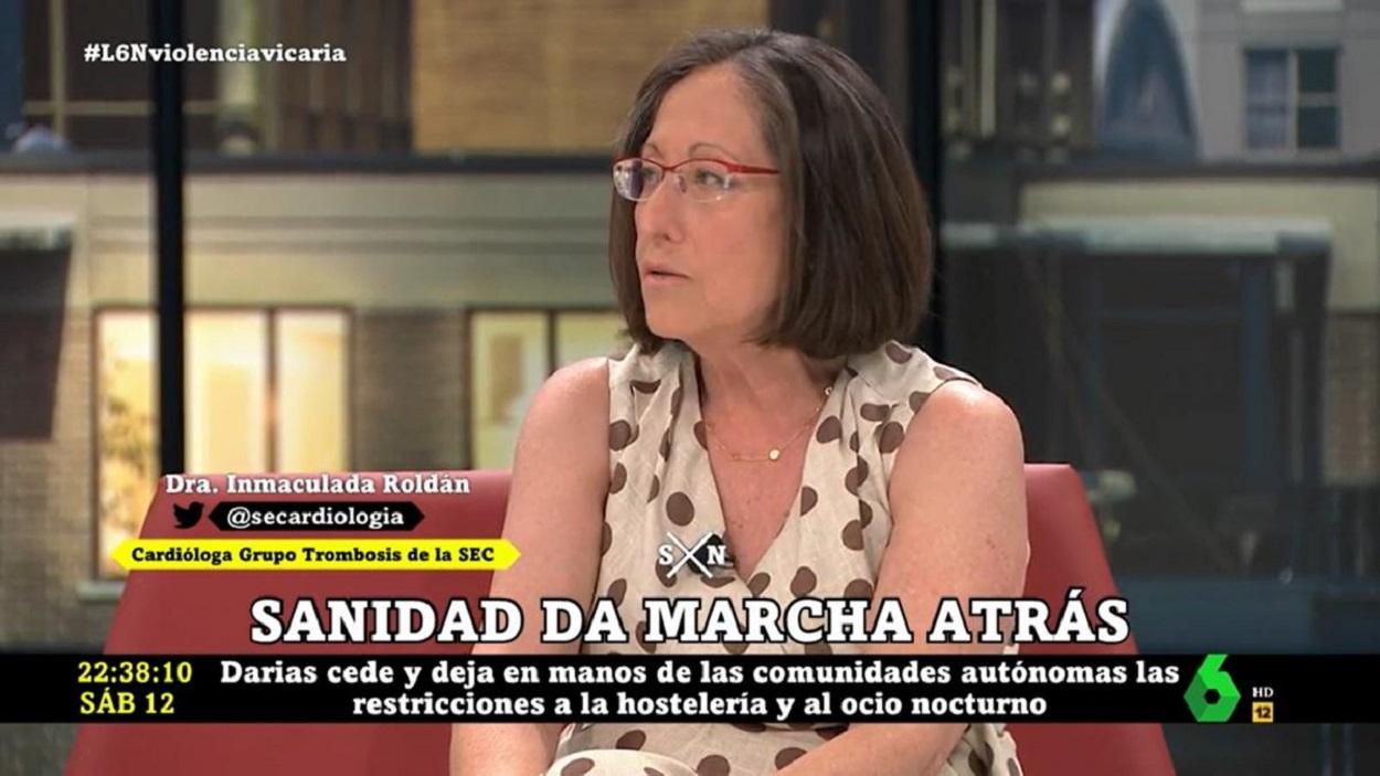 La cardióloga Inmaculada Roldán en laSexta noche