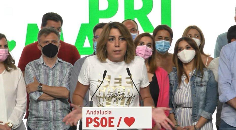 Susana Díaz asume la derrota en la sede socialista
