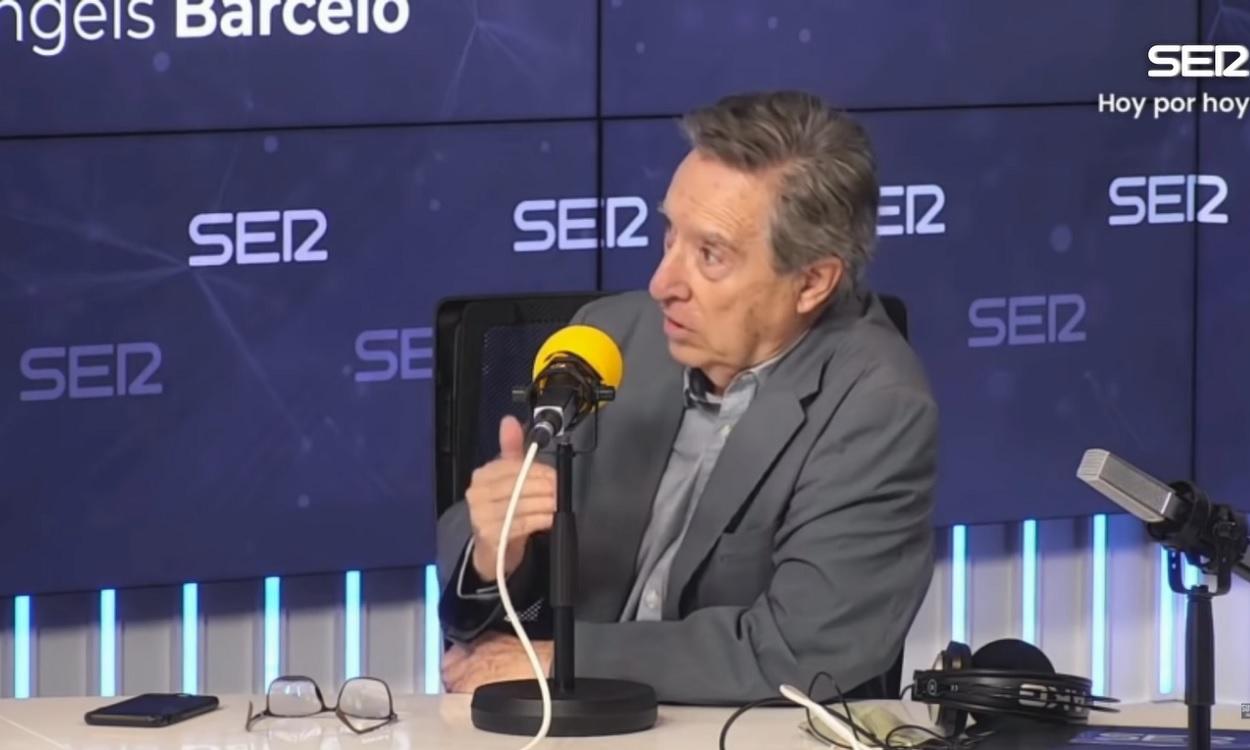Ángel Gabilondo durante su intervención en la 'Cadena SER'. Cadena SER