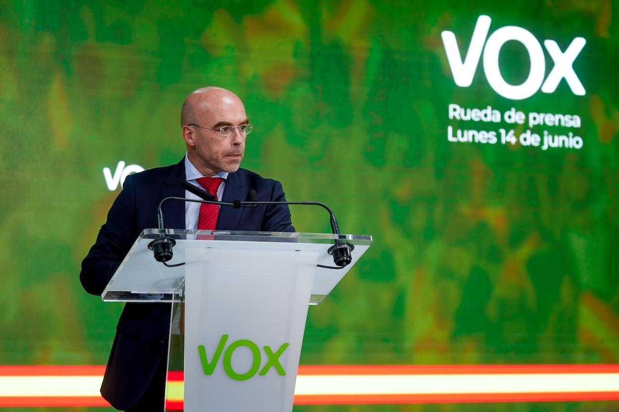 El vicepresidente primero de Acción Política y eurodiputado de Vox, Jorge Buxadé, quien participará en el acto "por la vida"